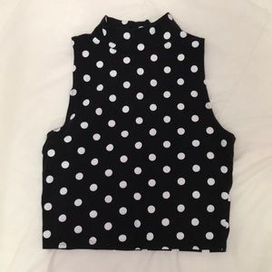 Mock neck crop top